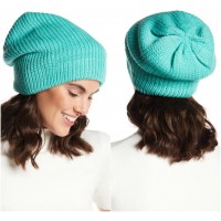 Free People 's All Day Every Day Turquoise Slouchy Beanie  eb-79591327